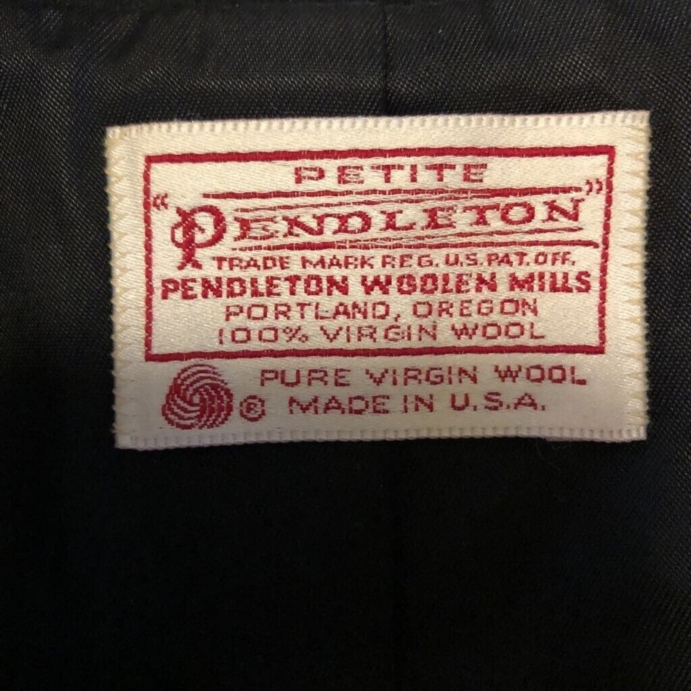Pendleton Womens Blazer Jacket Black Buttons Tail… - image 4